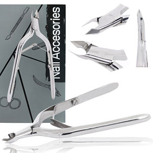 Coupe-cuticules en acier inoxydable chirurgical avec gravure de logo personnalisée et emballage, double ressort pour manucure, pédicure et usage en salon - Product Image 1