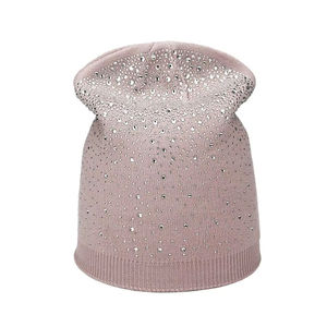 Wholesale Colorful Knitted <b>Hat</b> With Rhinestone Jacquard <b>Beanies</b> New Plain Knitted <b>Hat</b> With Custom Logo Fall Winter <b>Beanies</b> - Product Image 2