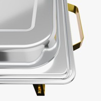 Ensemble de réchauds de buffet haut de gamme 8QT en acier inoxydable 304, double, pour restaurants et événements, au meilleur prix