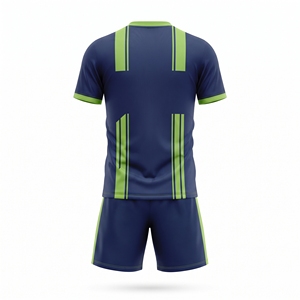 Ensemble d'uniformes de football personnalisés pour hommes et femmes, maillot de football à manches courtes, vêtements de sport en polyester pour équipe - Product Image 3