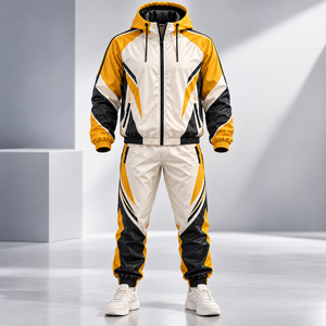 Conjunto Deportivo Personalizado Cortavientos para Hombre, Chaqueta y Pantalones Ligeros e Impermeables para Correr, Ropa Deportiva para Exteriores - Product Image 1
