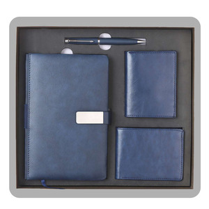 Set de Regalo Ejecutivo de Lujo: Cuaderno de Cuero PU Personalizado, Bolígrafo y Cartera con Diseño Grabado, Ideal para Regalo de Graduación o Regreso a Clases - Product Image 1