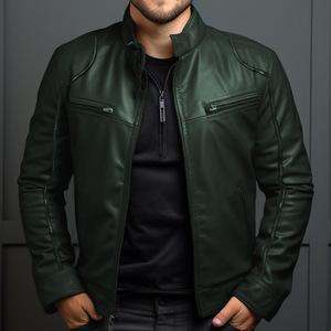 Genuine <b>Sheepskin</b> Design Your Own Leather Fashion <b>Jackets</b> High Quality Breathable Warm Men Leather <b>Jacket</b> In Reasonable Price - Product Image 4