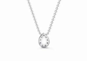 Pendentif en diamant de laboratoire de 0,241 carat, serti en grappe de 9 pierres, collier en or jaune, rose ou blanc 9K, 14K, 18K, cadeau de bijoux - Product Image 6