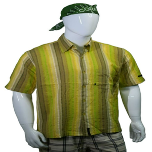 Chemise en flanelle anti-plis en coton biologique à empiècements unis, tendance et décontractée pour homme, manches longues boutonnées, taille 6XL - Product Image 5