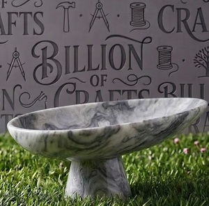 Wholesale Resin Pedestal Serving Bowl Dessert Chocolate Dates Sweet Fruit Display <b>Stand</b> Handmade <b>Food</b> Tray - Product Image 2