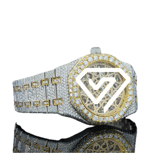 Reloj de Moissanita de Edición Limitada Antiguo de 41 mm – Reloj de Lujo Vintage con Incrustaciones de Diamantes para Hombre - Product Image 2