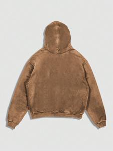 Sweat à capuche pour homme, effet délavé, imprimé DTG, coupe ample, style streetwear décontracté, vêtement de sport, sweat à capuche épais pour l'hiver - Product Image 6