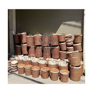Cesto para Ropa Sucia de Ratán 2026, el Más Vendido, para Familias Ecológicas, 100% Hecho a Mano, Limpio, Seguro, Certificado, Decoración Ecológica - Product Image 1
