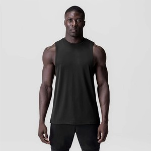 Débardeur en coton pour homme, col rond, imprimé par sublimation personnalisée, style streetwear, sans manches, uni, séchage rapide, respirant - Product Image 1