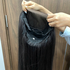 วิกผมแท้แบบปิดหน้าผาก เนื้อผมตรงสลวยมาก สีดำ มีหลายขนาดความยาว - Product Image 4