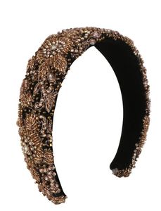 Bandeau pour cheveux brodé à la main de qualité supérieure avec un design élégant pour les mariages, les fêtes et les coiffures festives - Product Image 2