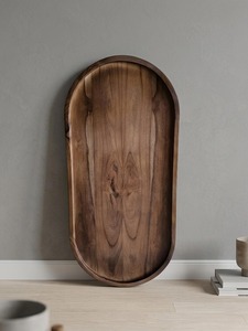 ถาดเสิร์ฟไม้คลาสสิก ทนทาน ผิวขัดเงา เหมาะสำหรับเสิร์ฟอาหารเช้า อาหารเย็น ของว่าง เครื่องดื่ม ใช้ในครัวและห้องรับประทานอาหาร - Product Image 4