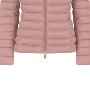 Chaqueta acolchada para mujer con cuello alto, cierre de cremallera, material ligero de poliéster, impermeable, disponible en todas las tallas. - Product Image 3
