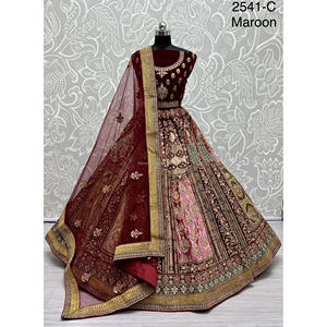 Nupcial Indio Desgaste Terciopelo Colecciones Para Novia Con Zarkhan Trabajo Por Fabzone - Product Image 3