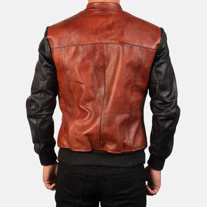 Best-Selling Custom-Made Men's Genuine Leather Waterproof Breathable Anti-Uv <b>Mandarin</b> <b>Collar</b> Winter Fashion <b>Jacket</b> 2026 High - Product Image 5