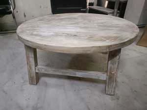 OMKAAR Wdt23-2 Modern Handmade Wooden <b>Coffee</b> <b>Table</b> White Dark Antique Contemporary Taper Four <b>Leg</b> Broad Strong Home Cafe Garden - Product Image 4