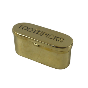 Handcrafted Modern Luxury Recyclable Metal Shiny Brass Toothpick Box Royal Designer Church Pyx Hosts Dry Fruits Candy <b>Storage</b> - Product Image 2