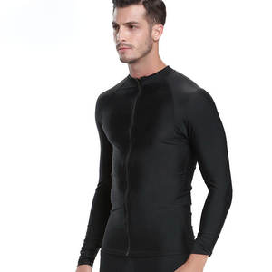 Maillot de bain pour homme à manches longues, col rond, anti-UV, séchage rapide, en spandex et polyester, style combinaison de plongée, toutes saisons - Product Image 2