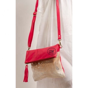 Bolso bandolera de cuero de vaca genuino LW para mujer, estilo de vestido portátil de una sola manija Vintage con patrón de piedra, producto auténtico - Product Image 6