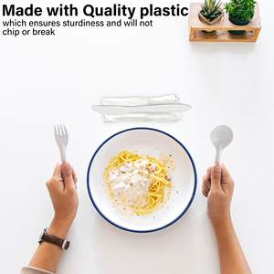 Juego de Cubiertos Compostables para Fiestas, Tenedores, Cucharas, Cuchillos, Plástico Desechable, Libre de BPA, Biodegradable, Ecológico, Seguro para Alimentos, Reciclable, PP - Product Image 5