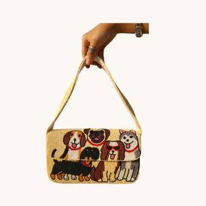 กระเป๋าคลัทช์สะพายไหล่ลายสัตว์ประดับลูกปัดทำมือ พร้อมตัวล็อคแม่เหล็ก สำหรับผู้ซื้อส่งออก OEM - Product Image 1