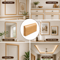 Plinthe en bois minimaliste, finition lisse, durable, écologique, résistante à la pourriture, anti-insectes, résistante à l'humidité, pour revêtements de sol