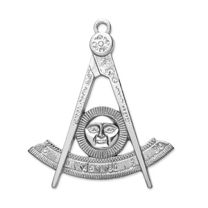 Collar Masónico Past Master Blue Lodge, Joya Plateada, Colgante de Regalia Masónica |   Fabricante OEM y Mayorista - Product Image 1