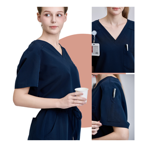 Bonitos uniformes de alta calidad para enfermeras, conjuntos de monos de uniforme de enfermería, salón de belleza, cuidado de la salud, ropa de trabajo, algodón, muy suave, MOQ BAJO - Product Image 4