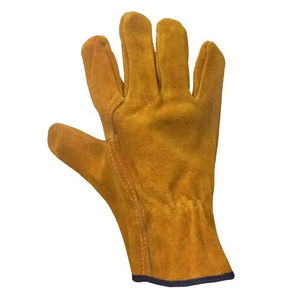 Guantes de Cuero Vacuno para Conducir, con Pulgar Recto, Resistentes, para Trabajo, Protección Completa de los Dedos, Guantes de Trabajo para Construcción - Product Image 2