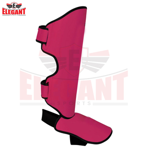Protège-tibias de boxe en cuir, couleur unie, durables et chauds, avec fermeture auto-agrippante, pour l'entraînement et la compétition - Product Image 5