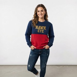 Ensemble sweat-shirt à capuche et pantalon HAWK EYE SPORTS pour femme, automne/hiver, col rond, épaules tombantes, 100% coton molletonné, uni, streetwear - Product Image 4