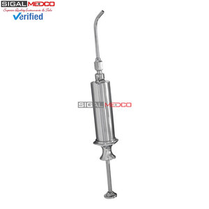 Jeringa de Irrigación Dental de 8.25 Pulgadas con Punta Curva, Instrumento Quirúrgico de Acero Inoxidable, Jeringa de Limpieza Dental de Precisión Reutilizable - Product Image 3