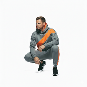 Conjunto Deportivo Casual de Felpa con Capucha para Hombre, Invierno 2026, Color Sólido, con Logotipo Personalizado, 100% Algodón - Product Image 4