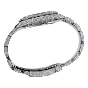 Iced Out Moissanite VVS Diamond Hip Hop Street Stainless Steel <b>Quartz</b> <b>Men</b> Fashion <b>Watch</b> 20mm Band Coated Glass Dial - Product Image 1