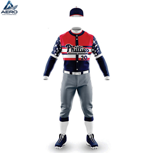 Uniforme de Béisbol Sublimado de Alto Rendimiento, Personalizado, de Primera Calidad, con Botones, Transpirable, para Equipos - Product Image 1