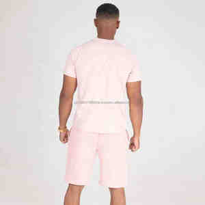 Venta al por mayor de moda de los hombres de verano conjunto camiseta a juego pantalones cortos de gimnasio conjuntos transpirables de alta calidad de verano conjunto doble - Product Image 2