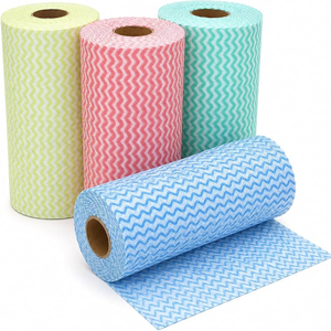 Disposable Kitchen Towel <b>Washcloth</b> Roll Multipurpose Fabric Easy Tearing-off Kitchen Wiping Rag House Disposable Cleaning Cloth - Product Image 2