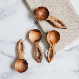 Cuillère à thé en bois légère, cuillère à café et à sucre en bois naturel, ustensile de cuisine écologique pour un usage quotidien - Product Image 1