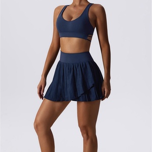 Conjunto de Falda-Pantalón Deportiva para Mujer, Dos Piezas, con Material Elástico Transpirable, Diseñado para Yoga, Running, Gimnasio y Entrenamiento - Product Image 4