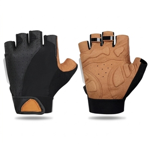 Gants de cyclisme d'été en cuir antidérapants personnalisables à demi-doigts pour hommes et femmes – Votre design unique - Product Image 1