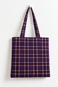Sac fourre-tout géométrique rouge 100 % coton grande capacité avec poignée d'épaule ouverte pour les courses quotidiennes et les voyages - Product Image 4