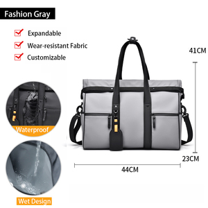 Bolsa de Lona Negra de Nailon de Alta Calidad para Hombre con Correa Ajustable, Bolsa de Viaje con Cierre, Bolsa de Gimnasio, Bolsas de Fitness - Product Image 5