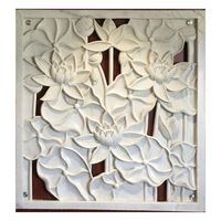 Panneau mural texturé floral moderne en marbre, fait main, imperméable, ignifuge, antidérapant, installation facile, pour intérieur et extérieur