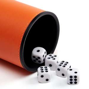 Ensemble de jeu de société personnalisé, boîte à dés en cuir PU, gobelet à dés avec dés - Product Image 4