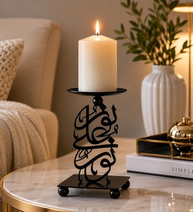 Support à bougies double artistique pour les encadrements de cheminées décoratifs et les présentations intérieures traditionnelles - Product Image 3