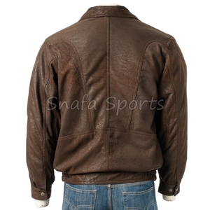 Full Sleeve Solid Color Cowhide <b>Leather</b> <b>Jacket</b> Regular Fit Online Best Sale Bulk Quantity OEM Manufactured <b>Leather</b> <b>Jackets</b> - Product Image 6