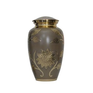Indian Handmade Keepsake Engraved Beautiful Funeral Cremation Keepsake Urn Wholesale Funeral Supplies Metal Urns Unique Shades - Product Image 4