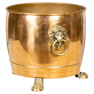 Ensemble de 2 jardinières vintage en laiton de forme ronde, parfaites pour la décoration intérieure et extérieure du jardin, couleur argent, fournitures de jardinage - Product Image 2
