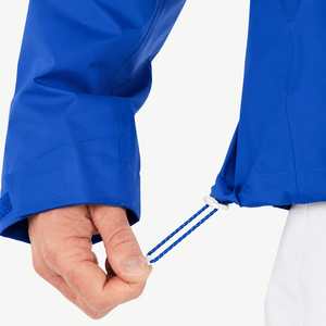 Men's Hooded Waterproof <b>Canvas</b> <b>Jacket</b> Blue Casual Autumn Eco-Friendly Polyester Zipper Closure Regular Fit Solid Color - Product Image 4